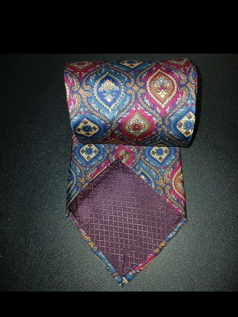 Dior Vintage Men’s Multicolor Paisley Tie In Rich Colors From Imported Fabric